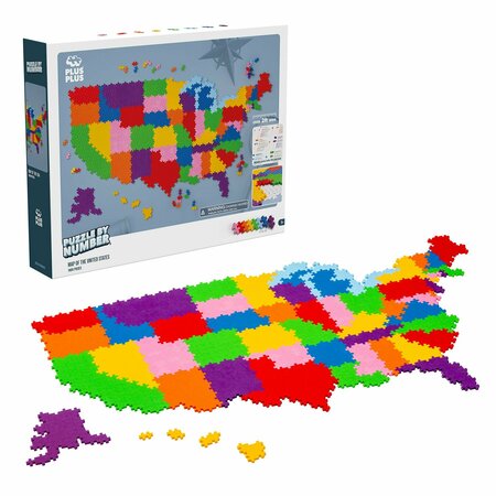 PLUS-PLUS Plus-Plus Puzzle By Number, 1400 pc Map of the United States 05141